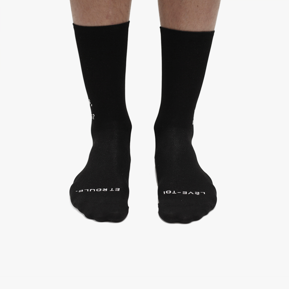 Steel Cyclewear chaussettes Alors ça roule noir