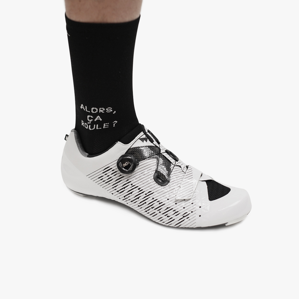 Steel Cyclewear chaussettes Alors ça roule noir